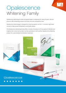 Opalescence Whitening Family Comprehensive Sales Sheet